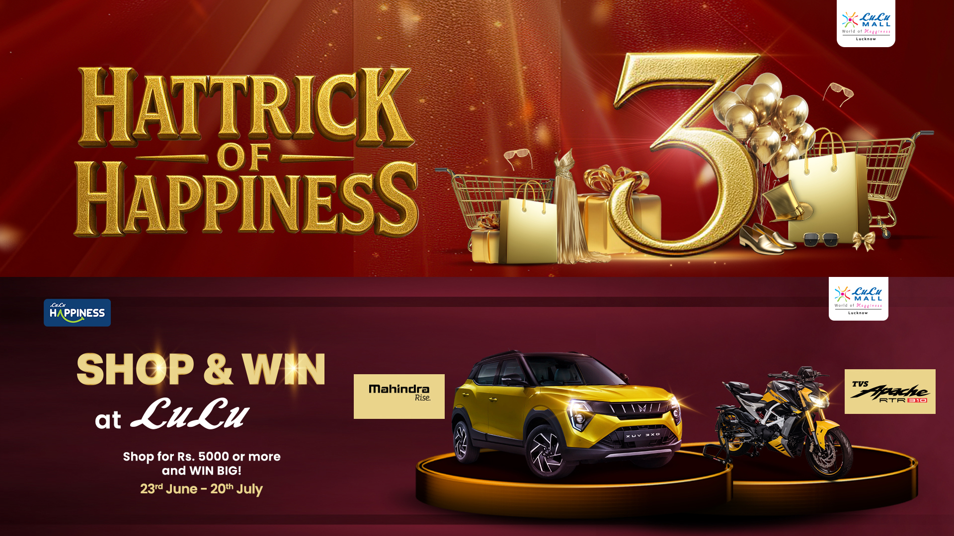 shop and win & anniversary.